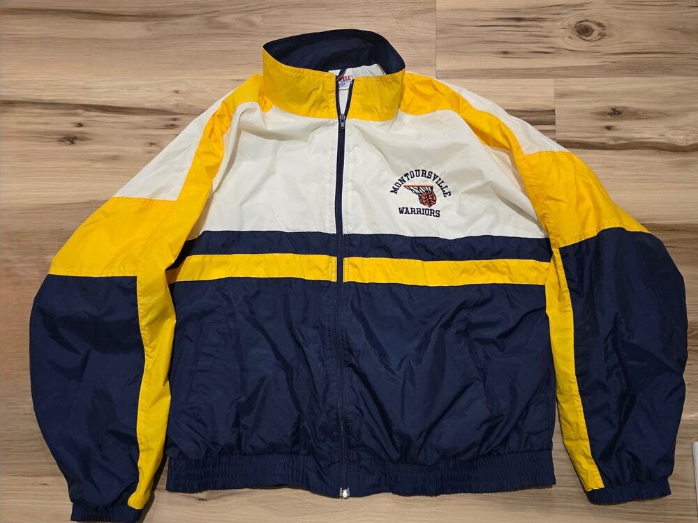 Vintage Montoursville Warriors Warm Up Men's Jacket Size XXL Mike Mussina
